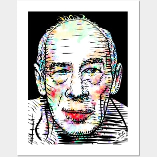 HENRY MILLER watercolor and ink portrait Posters and Art